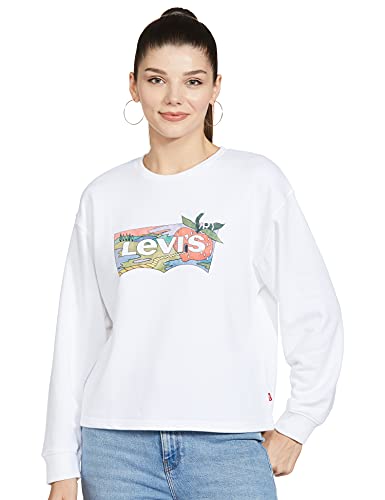 Image of Levi's Women Cotton Blend Crew Neck Sweatshirt