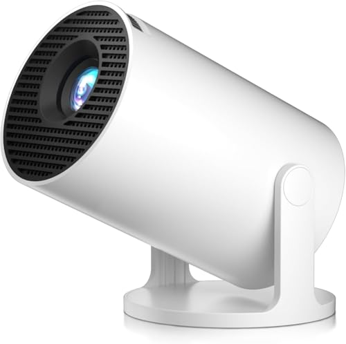 Image of Mini Projector with Android 11.0 - Short Throw, 1080P HD, 180° Adjustable, Auto Keystone Correction, Portable for Outdoor Movies