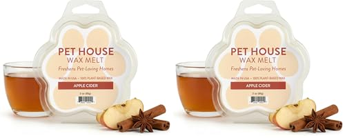 Image of One Fur All Pet House Wax Melts - Apple Cider Pack of 4 - Odor Eliminating, Long-Lasting Scented Wax Melts - Pet-Friendly, Natural