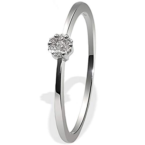Goldmaid Damen-Ring 585 Weissgold mit 7 Diamanten Grösse 54 Pa R4143WG54 Brillanten Diamantring Verlobung Goldmaid Damen-Ring 585 Weissgold mit 7 Diamanten Grösse 54 Pa R4143WG54 Brillanten Diamantring Verlobung