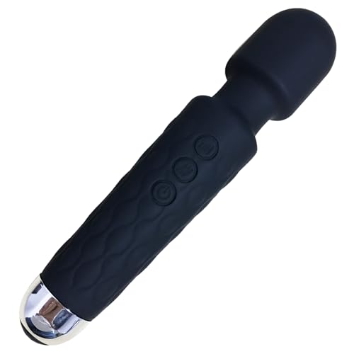 Gogvaga Wand Vibrator for Women - 20 Vibration Modes & 10 Speeds, Vibrator Wand Massager for Clitoris Stimulation, Adult Sex Toys for Woman, Wireless Vibrators & Water-Resistant Adult Toy (Black)