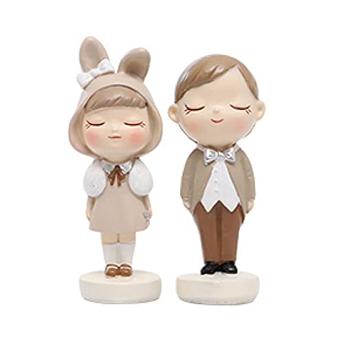 Statuette couple mignon décoration maison moderne et idée cadeau