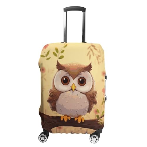 Cute Owl Suitcase Covers Luggage Protector - Travel Elastic Baggage Case Protective, Washable Anti-scratch Large Suit Case Cover for Suitcases Fits 19-32 Inch Luggages M