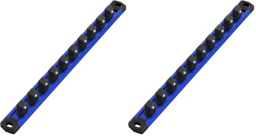 Image of WORKPRO Magnetic Socket Organizer, Heavy Duty 1 /2-Inch Drive Socket Rail (Pack of 2)
