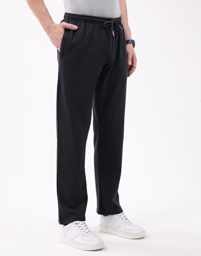 Image of Monte Carlo Men's Regular Fit Solid Track Pants | Drawstring Closure | Side Pocket Sports Lower | Comfortable & Stylish Lower for Men's