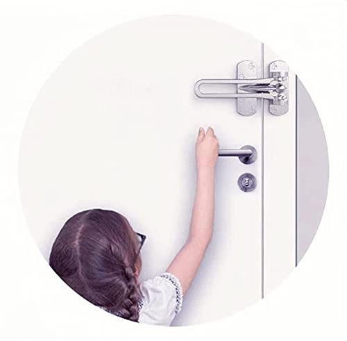 Door Chain Lock, Swing Bar Door Lock Bolt, Inner Door Chain Lock, Hotel Door Latch Lock, Latch Guard, Kid Door Lock, Metal Bolt Lock (2 Pack) #TOP1