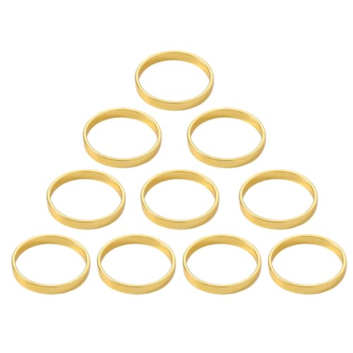 Juego de 10 servilleteros dorados de lujo para presentación delicada de mesa
