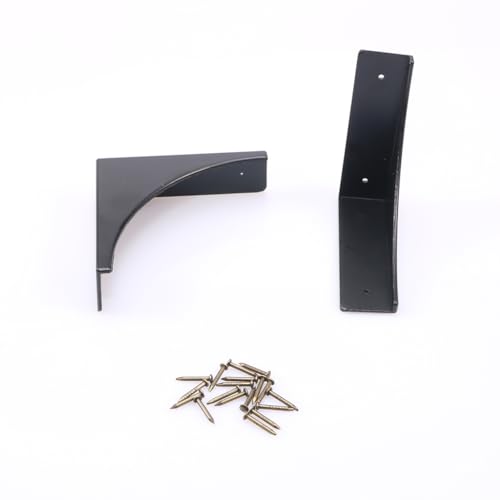 Image of 4-Pack 2.5 inch Metal Corner Protectors - Decorative & Protective Guards for Table & Cabinet Corners, Wooden Furniture Safety Solution (Black)