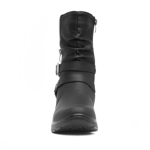 Softlites Jenna Womens Black Calf Boot - Size 3 UK - Black - Image 3