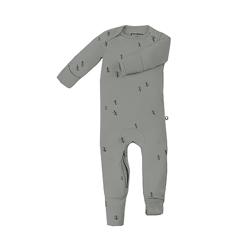 Image of GUNAMUNA Convertible Baby Footie Pajamas, 2-in-1 Romper with Diaper-ZiP, Fold-Over Mittens & Cuffs