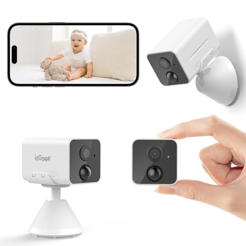 ieGeek Camera Surveillance WiFi Interieur 1080P - Détection Mouvement, Vision Nocturne, Audio Bidirectionnel, IP65
