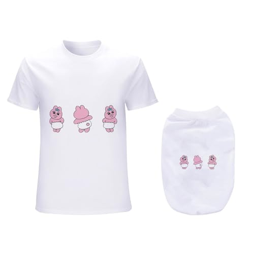 犬の服 タンクトップTシャツ おぱんちゅうさぎ ベスト スポーツ服 洋服 パジャマ カップ ル服 上着 春夏服 小中大型犬服猫服 脱毛保護 日焼き防ぐ 虫除け お散歩 記念撮影 犬用コスチューム(ホワイト/L)