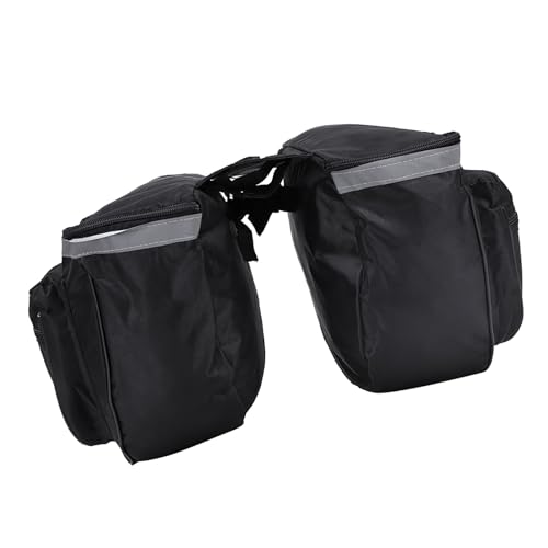 Gavigain 25L Waterproof Rear Rack Bag Double Pannier Carrier Trunk for Mountain Road Bikes Black Red bike panniers rack trunks