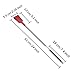 Extra-Long 24 Inch Horse Riding Whip, Embossed Red Handmade Riding Crop, Perfect for Training Shows and Costumes Equestrian Horse Whip, Leather Head with Non-Slip Handle (Classic Handle+3pcs Head)