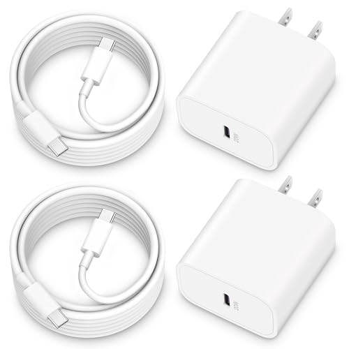 [2025 Upgraded] iPhone 16e/16 Pro/17 Charger, 2-Pack 20W USB C Fa...