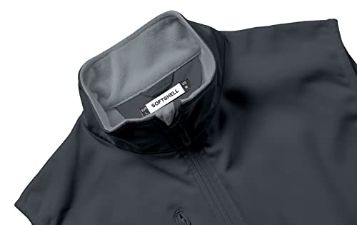 Fit Space Men's Lightweight Vest Softshell Sleeveless Windproof Jacket With Zipper Pocket Cycling Travel Hiking Running Golf (Grey,Small) #TOP2