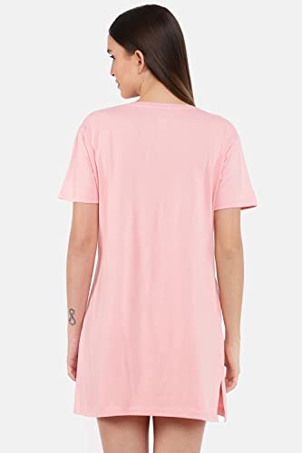 Image of 9shines Label Cotton Plus Size Long T-Shirt Tunic | Hip Covering Regular Top Nightwear| Sleepshirt Lounge wear for Women with Pocket (M-7XL)