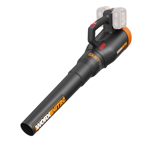 WORX Nitro Cordless Leaf Blower, Quiet Electric Blower for Lawn Care with 530 CFM & 140 MPH, Batteries & Charger Not Included, WG581.9