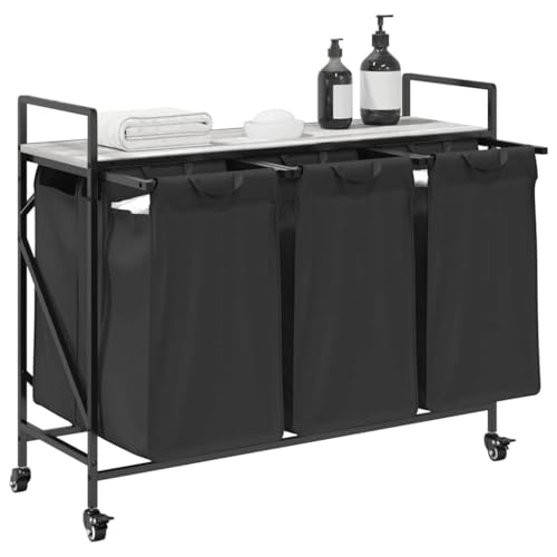 Panier à linge avec 3 compartiments pour simplifier la corvée de lessive des familles - 5