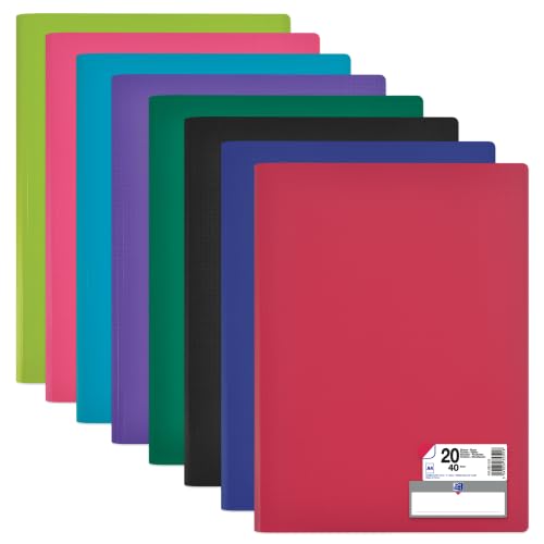 Lot de 10 Protège-documents Memphis A4, 40 vues, en polypro coloris assortis (8)