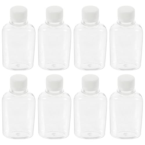 FELTECHELECTR 12-pack Leak Proof Travel Bottles 150ml Empty Juice Bottles for Outdoor Party Classroom Flat Bottom and Sealed Cap