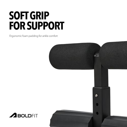Image of Boldfit Sit Up Bar with Suction Cup Base, Adjustable Height & Foam Padding, Portable Ab Exercise Equipment for Core, Crunches, Leg Raises & Home Workouts, Gym Accessories for Men & Women