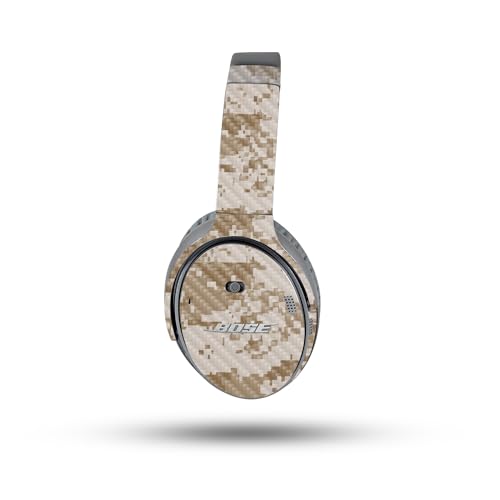 Image of MightySkins Carbon Fiber Skin Compatible with Bose QuietComfort 35 II Headphones - Desert Camo | Protective, Durable Textured Carbon Fiber Finish | Easy to Apply
