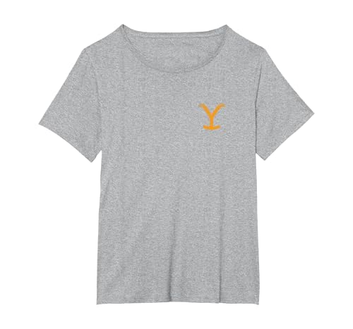 Take 'Em to The Train Station | Dutton Ranch Yellowstone T-Shirt, Women's Plus, Heather Grey, 6X