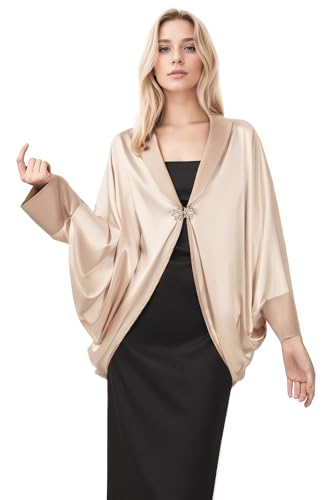 Coucoland Shawl Wraps for Women Satin Silk Shawl Loose Soft Wraps for  Evening Dresses Wedding Party - Product Details