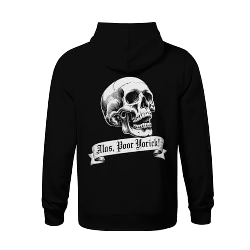 Kids Vintage Shakespeare Hamlet Slogan With Skull Boys Girls Lightweight Kangaroo Pocket Fleece Hoodies3