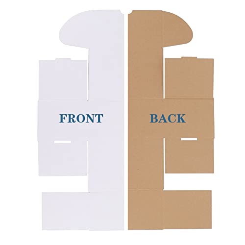 Image of ZBEIVAN 9x6x3 White Shipping Boxes Set of 25, Corrugated Cardboard Mailer Boxes for Packaging Small Business Mailing Gifts
