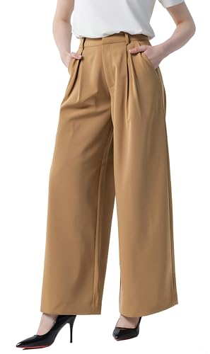 Tronjori Women High Waist Casual Wide Leg Long Palazzo Pants Trousers Regular...