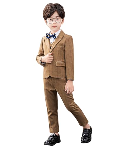 Veste revers en pointe garçon gilet col v et pantalon de costume