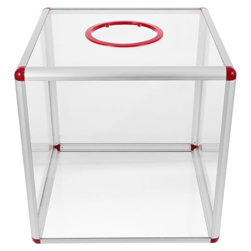 Boîte de tombola avec fente en acrylique sécurisé et facile à assembler