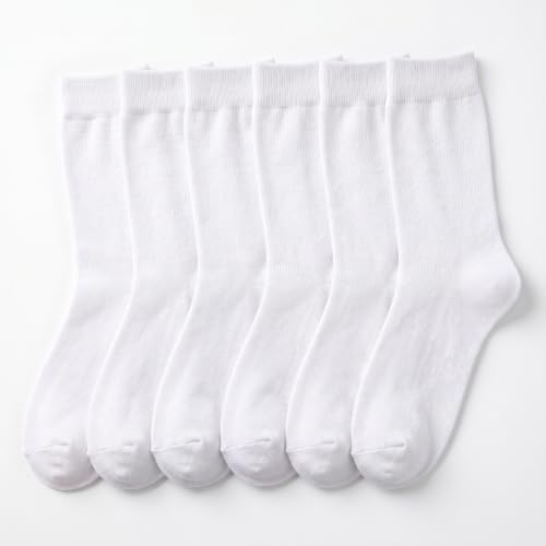 Image of Tipi Toe Women's 6-Pack Funky Crew Socks | Colorful Fun Patterned Novelty Dress Socks, Sizes 9-13
