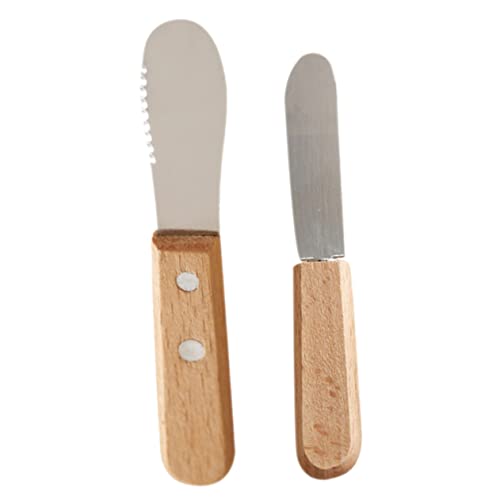 1 Set Wooden Butter Spatula Jam Cottage Cheese with Fruit Peanut Butter Spatula Butter Spreader Salad Dressing Spreader Household Butter Spatula Metal Cheese Cutter Cheese Spatula Garneck