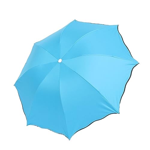 Ombrelle de voyage rose pliable pour se protéger du soleil en randonnée