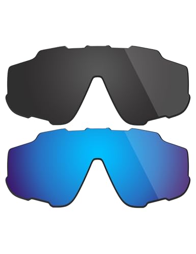 Image of Fiskr Polarized Lenses Replacement for Oakley Jawbreaker(OO9290) Sunglasses with Anti-Scratch&Anti-Saltwater&Anti-dust Coating(Black & Blue)