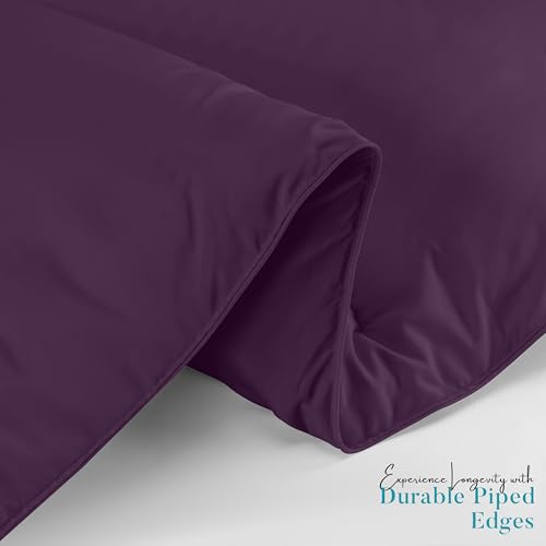 Utopia Bedding Comforter Duvet Insert, Quilted Comforter with Corner Tabs, Box Stitched Down Alternative Comforters Twin Size (Plum)