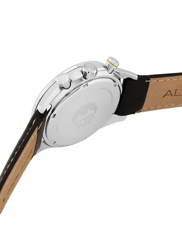 ALBA Leather Men Analog Wristwatch At3J33X1, Black Dial, Black Band - Image 5