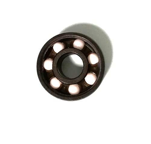 SUOFEILAIMU Ceramic Ball 608RS Inline Roller Skate Wheel Bearing ABEC 11 Skateboard Wheel Bearing 608 8x22x7mm Shaft (Color : Black, Inner Diameter : 8mm)