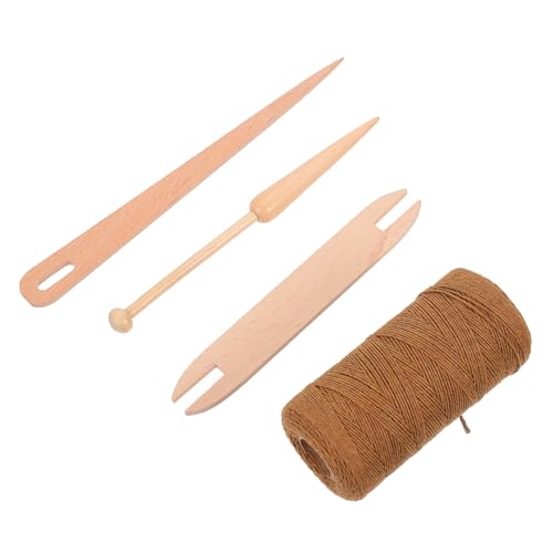 VILLCASE Wooden Knitting Tool Set Craft Kit for Knitting Weaving DIY Handmade Tools