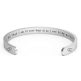 Mom Gifts for Women Cuff Bracelets,Gifts for Mom from Daughter Son,Mother's Day Gifts for Best Mom,M