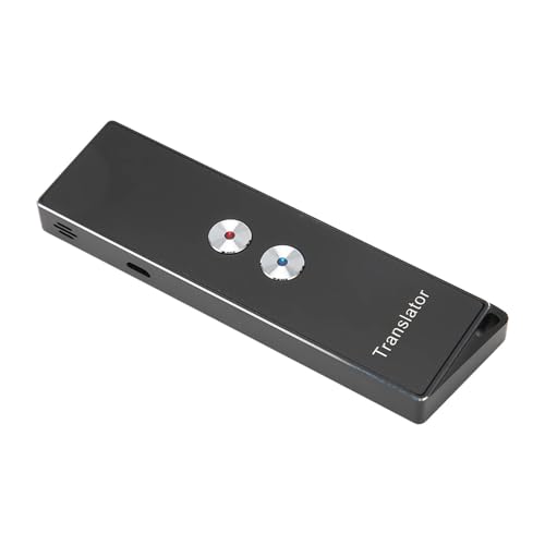 Sprachübersetzer Gerät, Bluetooth Sofortübersetzer mit Sprachausgabe Tragbarer Übersetzungsgerät, für Lernen Reisen Business 74 Sprachen und 70 Akzente (Black)