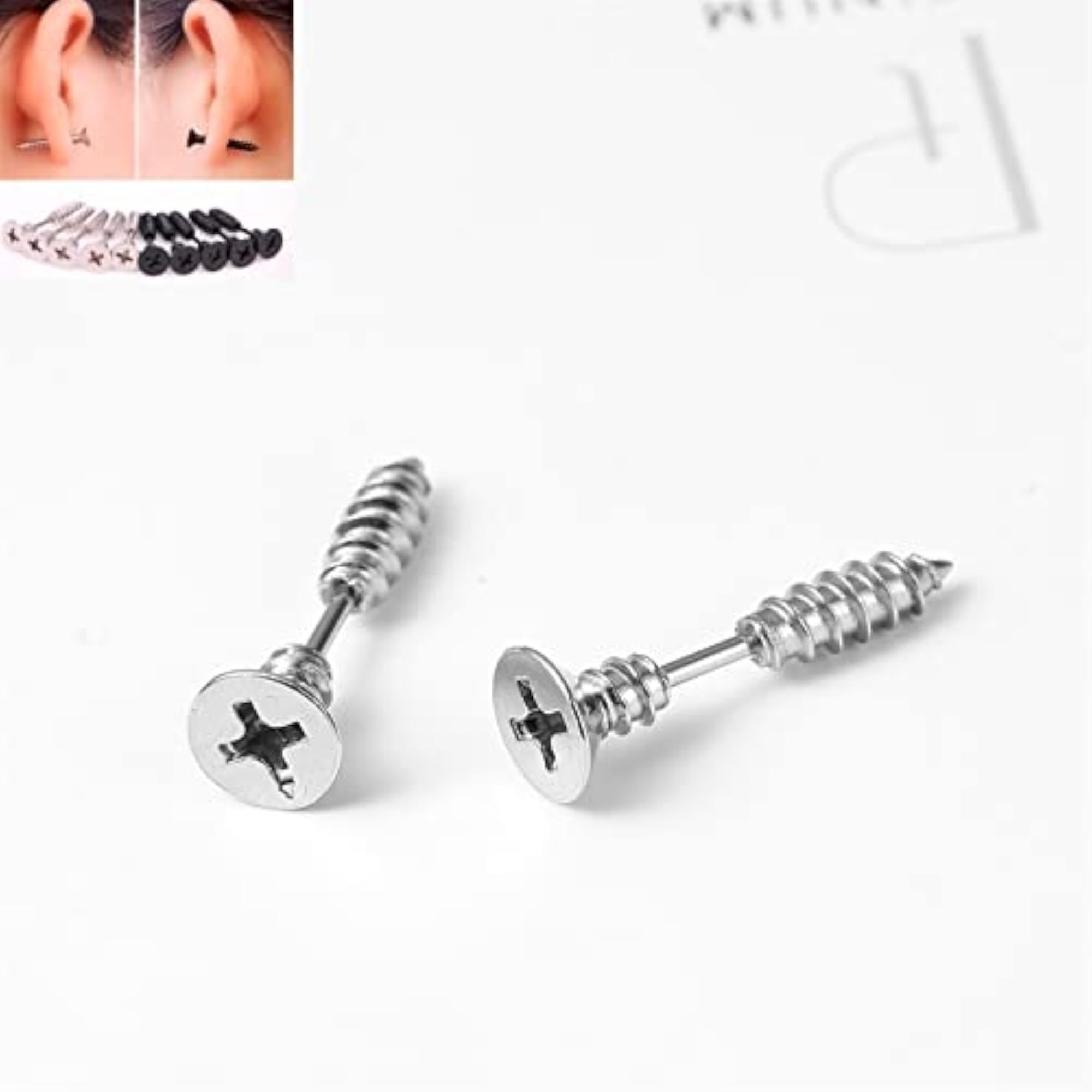 Unique Screw Stud False Piercing Earrings for Women