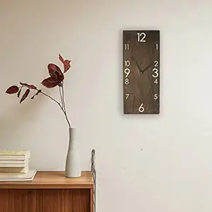 Style Works Large Rectangle Vertical Wall Clock Personalized Modern Wood Home Decoration Rustic Farmhouse Decor Personalized Clock | Home Decor Wall Clock | Wall Decoration Clock (28x28) CM