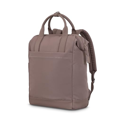 Samsonite Better Than Basics Convertible Backpack - Dual Carrying Options - Doctor-Bag Style Opening With Concealed Front Zipper - StackIt Strap Designed For Luggage Trolley - CHOCOLATE MAUVE