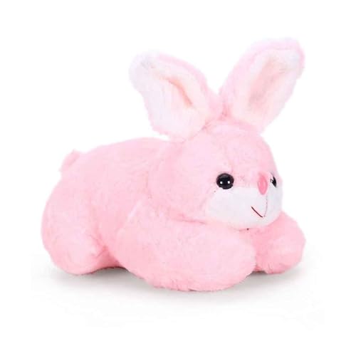 Image of DearJoy Rabbit Plush Soft Toy Figure - Pink, 26cm