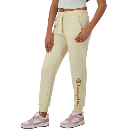 Pantalon de jogging Champion polaire douce couleur script de bronzage longueur 73,7 cm