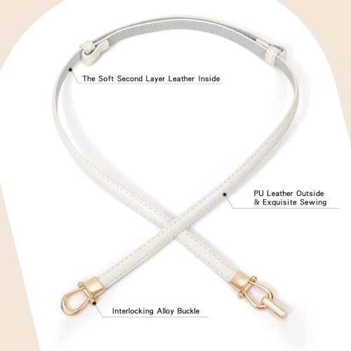 Image of JASGOOD Leather Skinny Belts for Women Plus Size Ladies Thin Waist Belts Adjustable for Jeans Pants Dresses with Gold Buckle